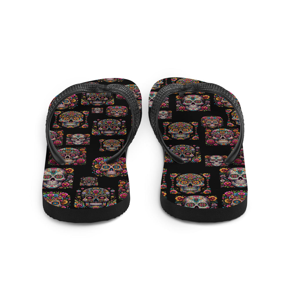 Sugar skull Flip-Flops