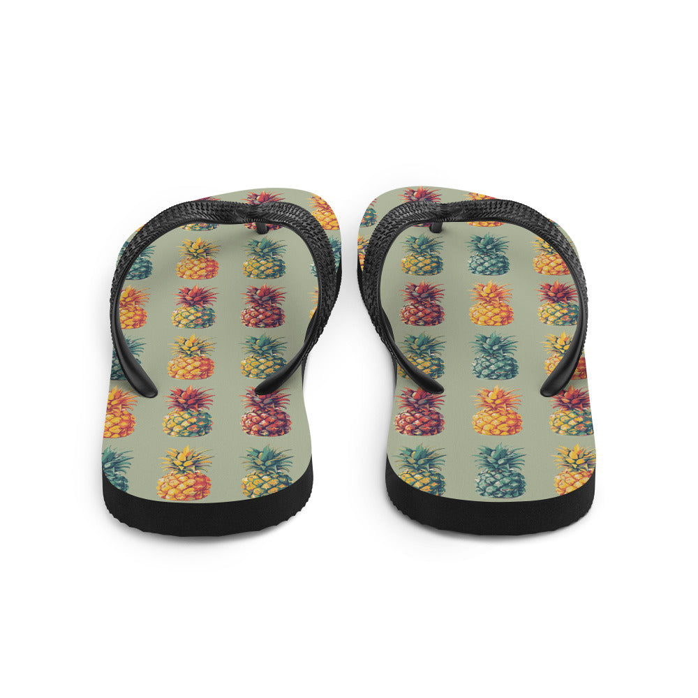 colored ananas Flip-Flops