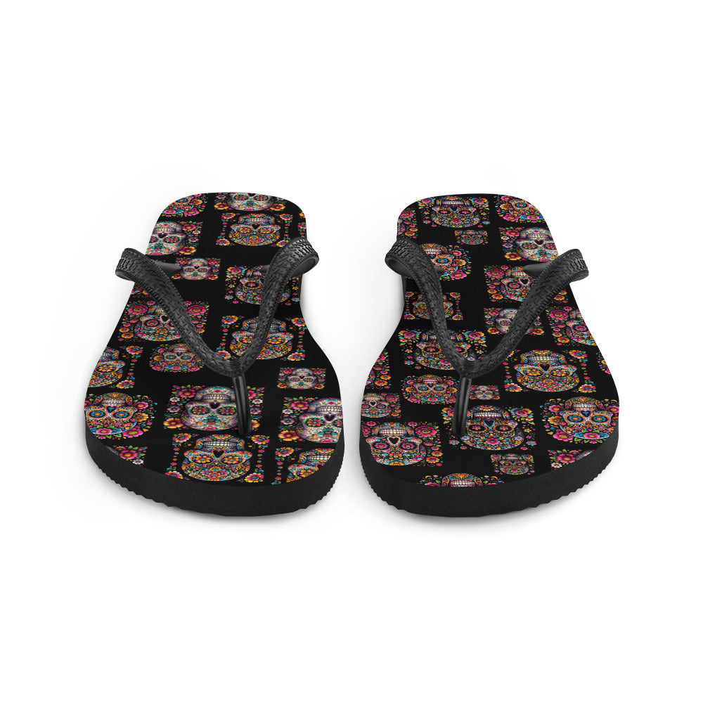 Sugar skull Flip-Flops