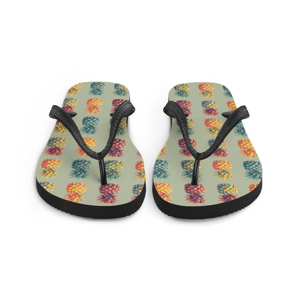 colored ananas Flip-Flops