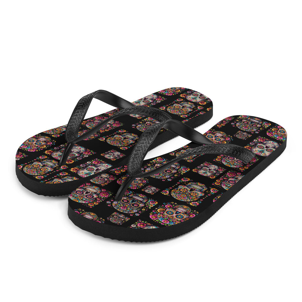 Sugar skull Flip-Flops