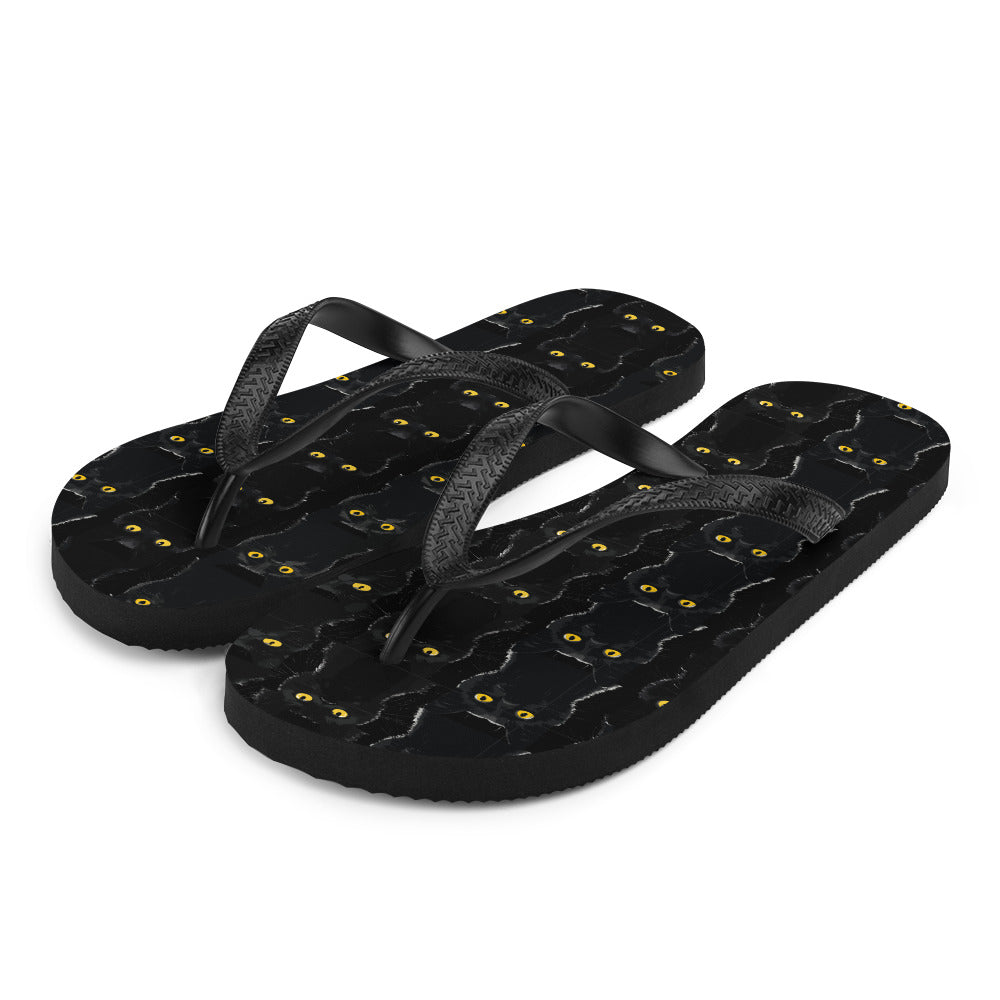 Black Pussy Flip-Flops