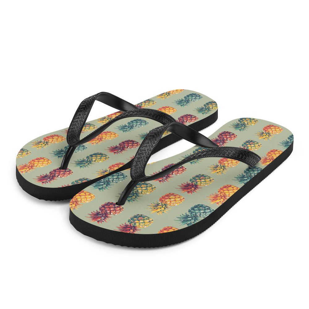 colored ananas Flip-Flops