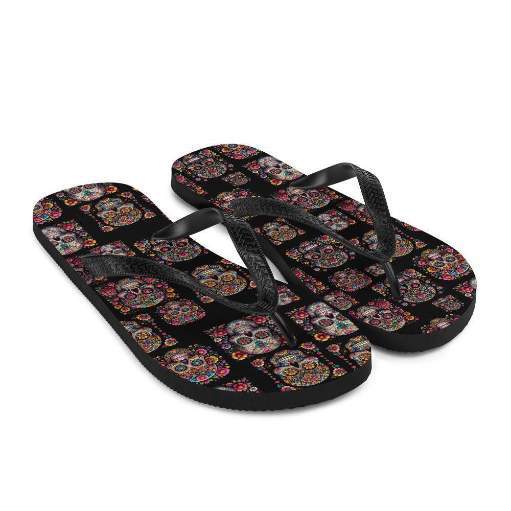 Sugar skull Flip-Flops