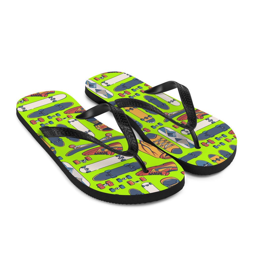 Skater art Flip-Flops