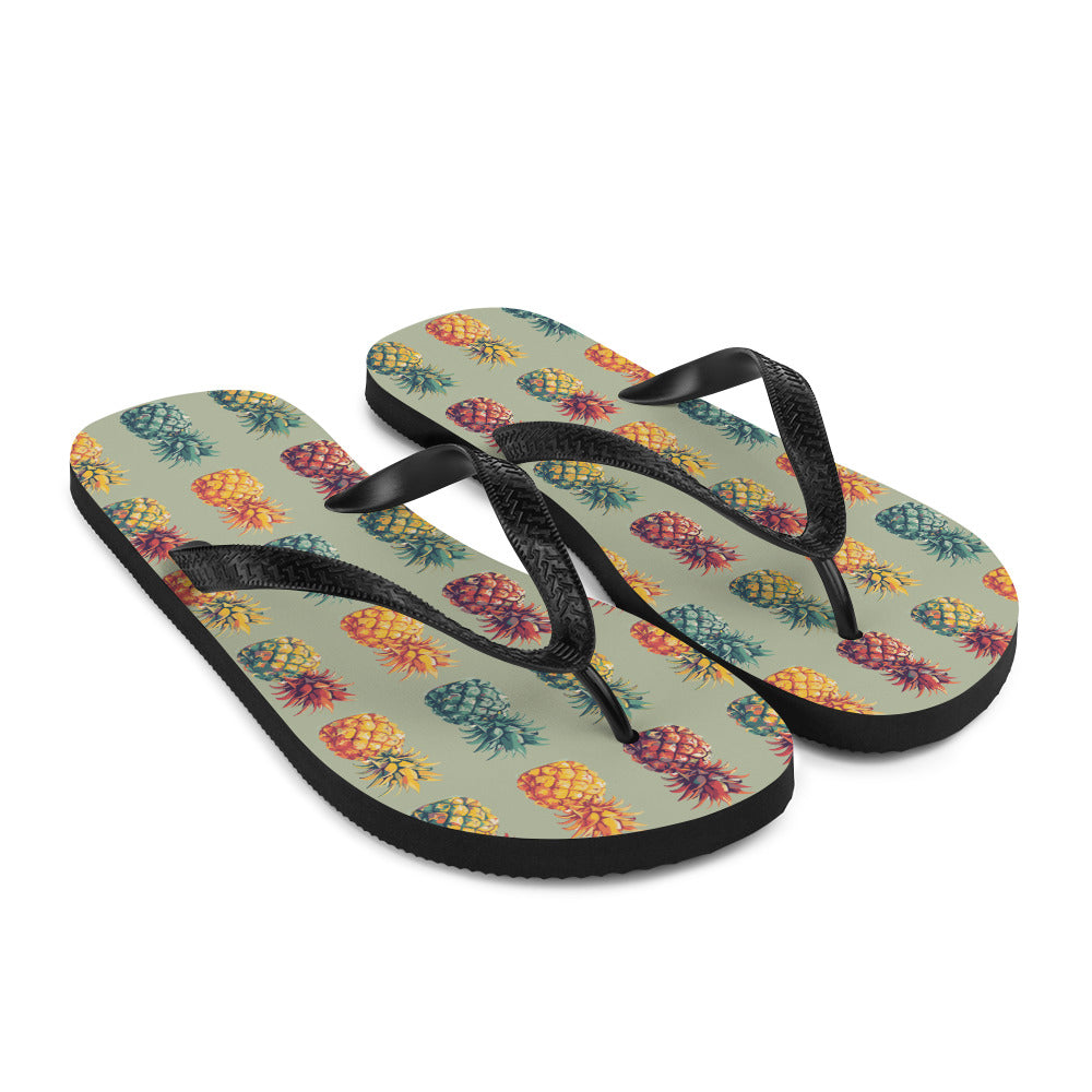 colored ananas Flip-Flops