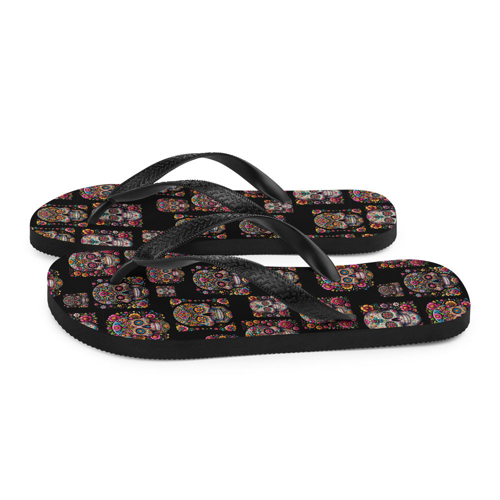 Sugar skull Flip-Flops