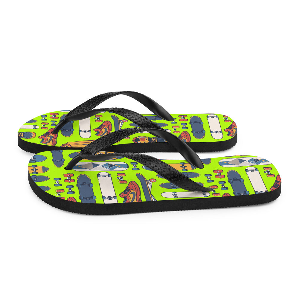 Skater art Flip-Flops