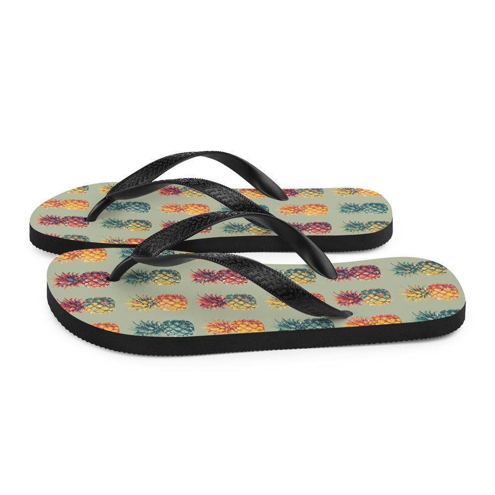 colored ananas Flip-Flops