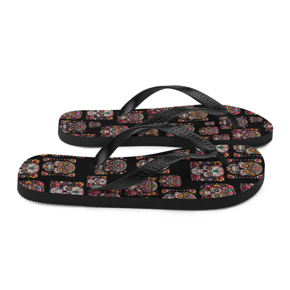 Sugar skull Flip-Flops