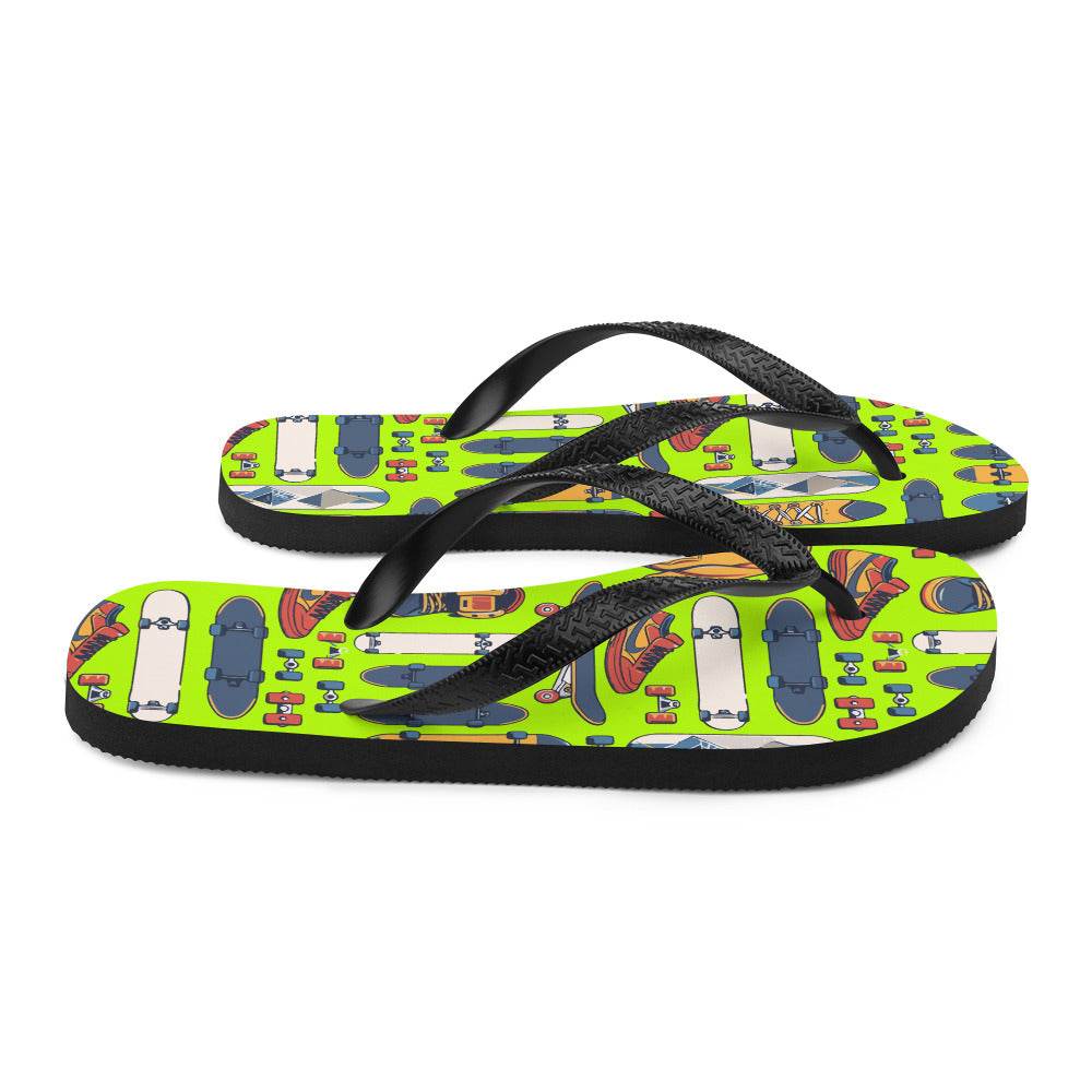 Skater art Flip-Flops