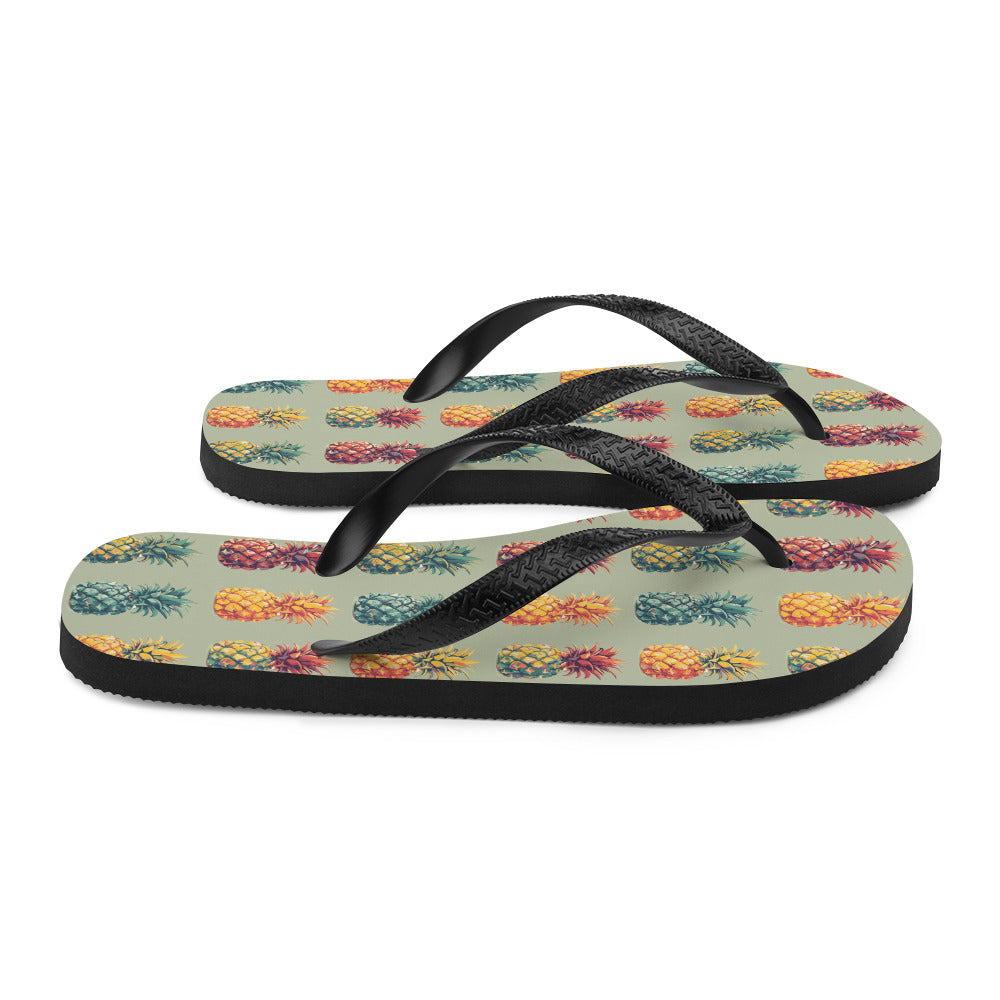 colored ananas Flip-Flops