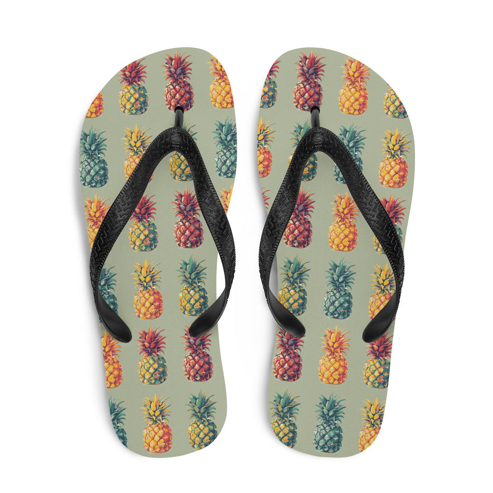 colored ananas Flip-Flops