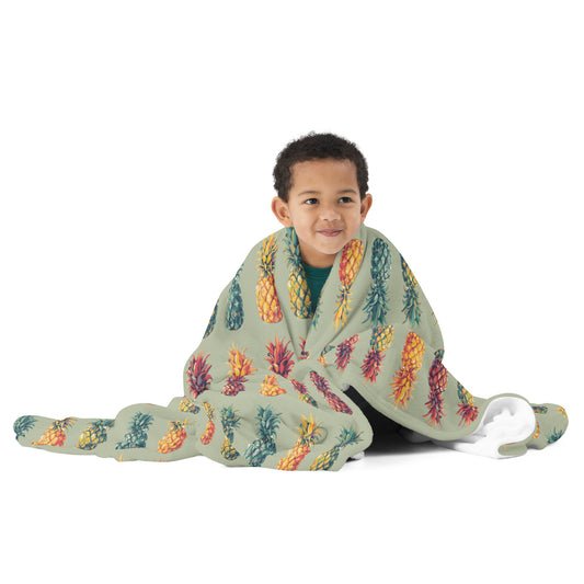 colored ananas Throw Blanket