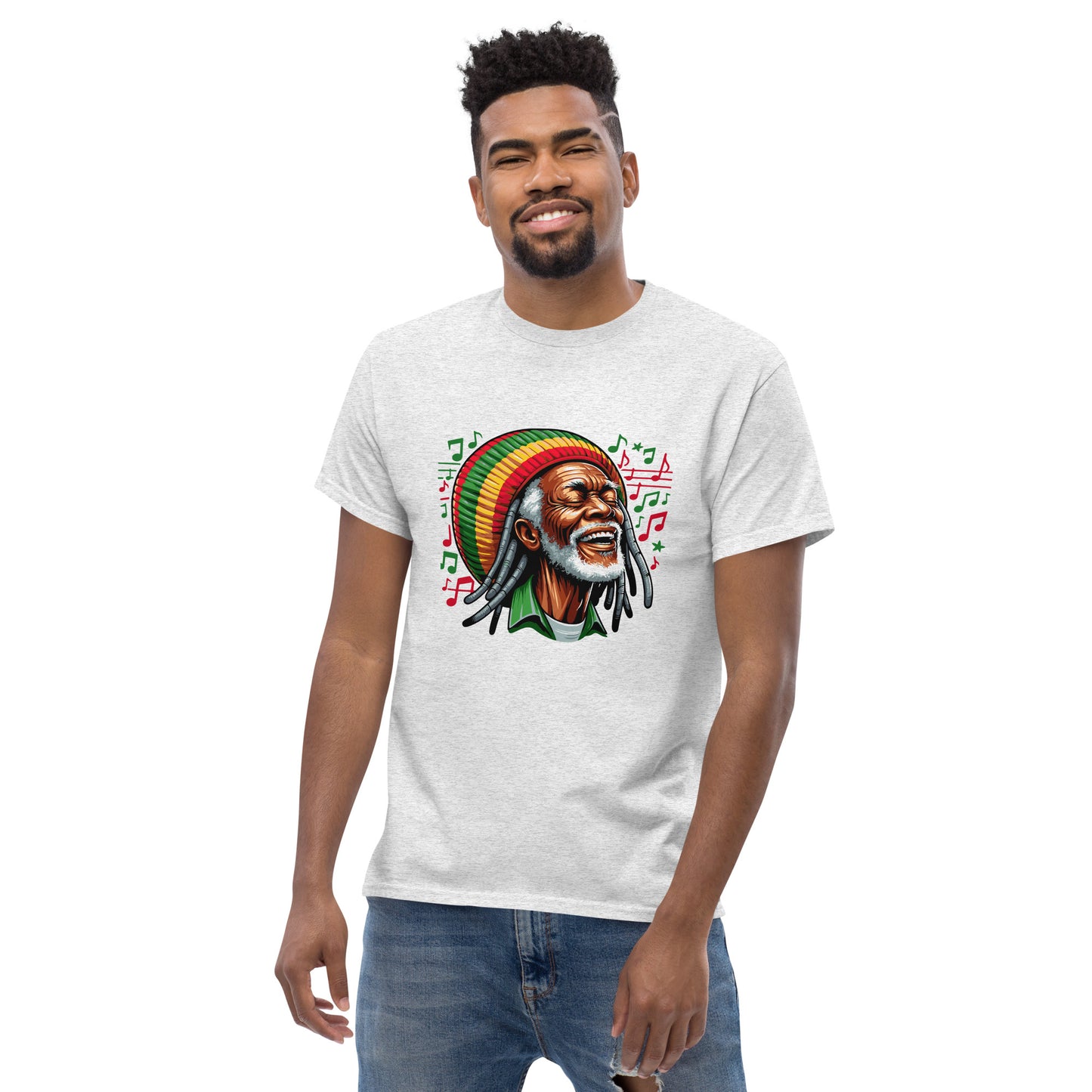 Old Rasta Man Laughing Unisex classic tee