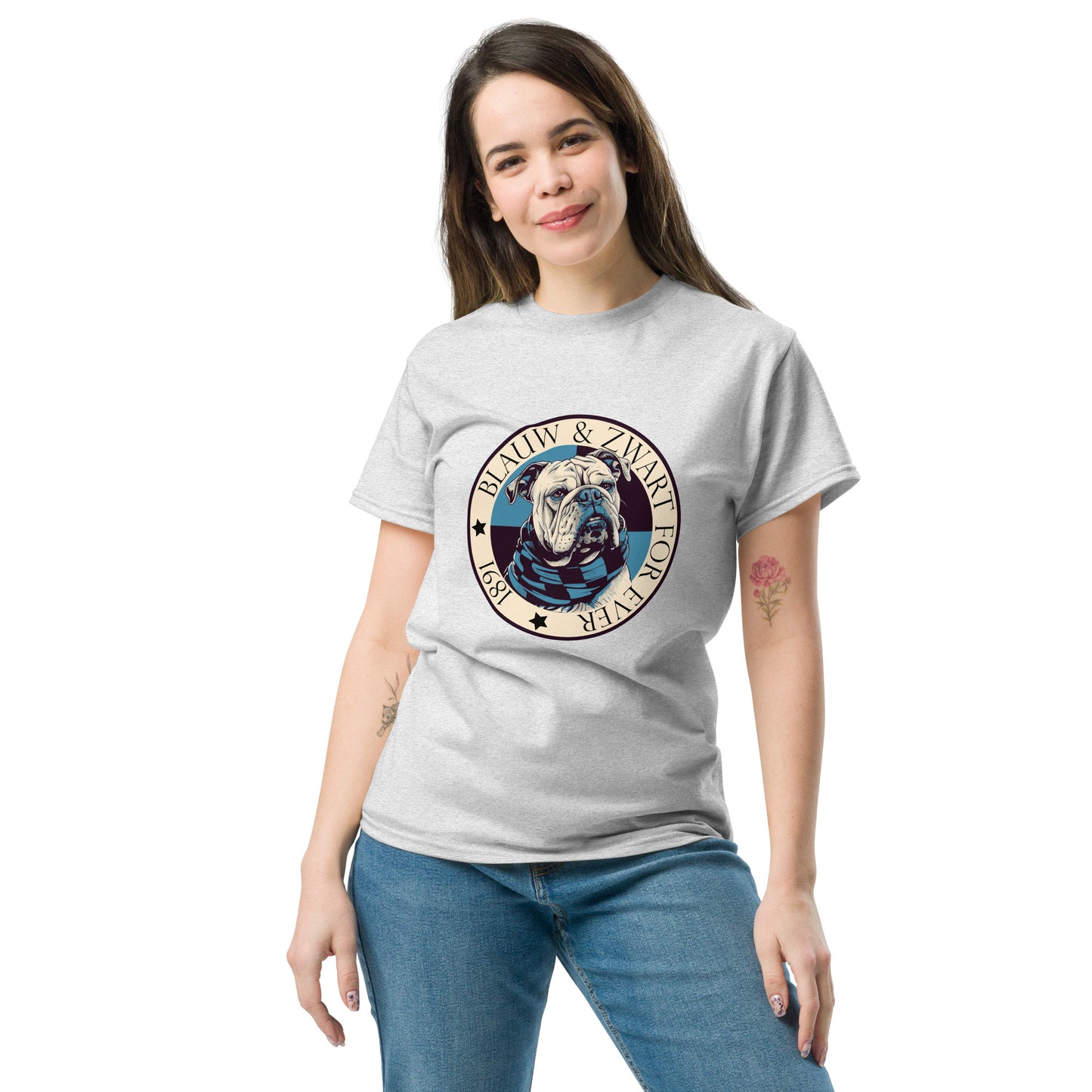 Blauw en zwart for ever Unisex classic tee