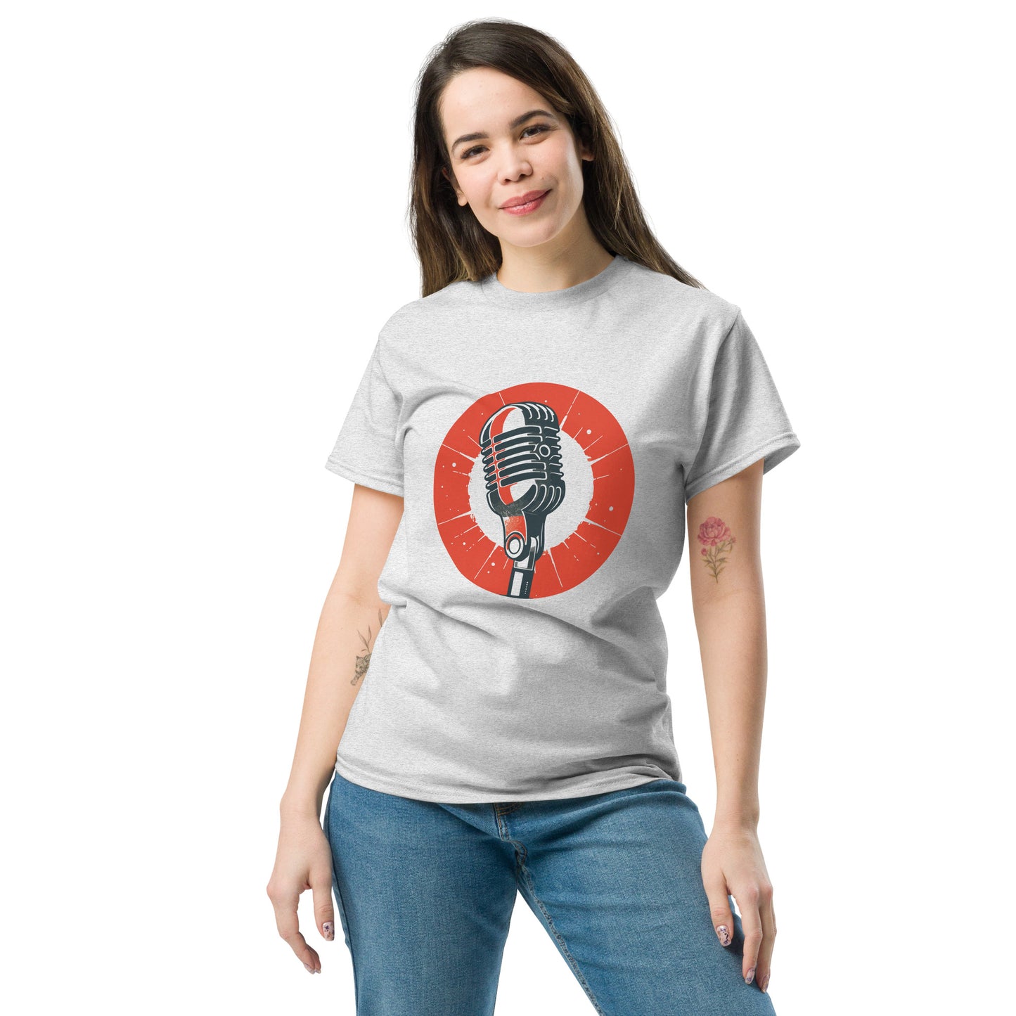 old school microphone Unisex classic tee