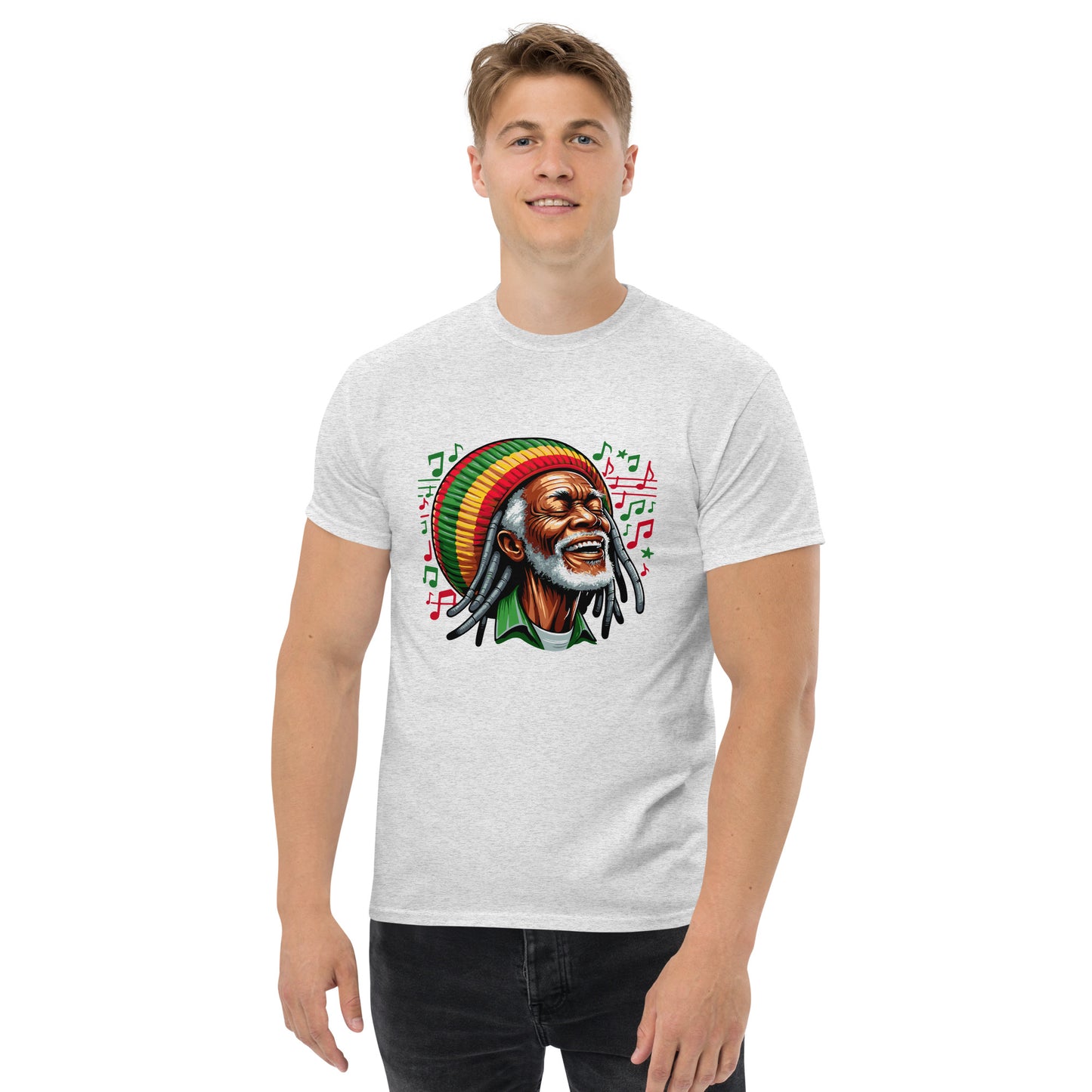 Old Rasta Man Laughing Unisex classic tee