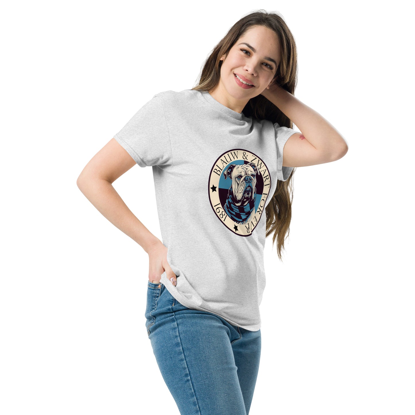 Blauw en zwart for ever Unisex classic tee