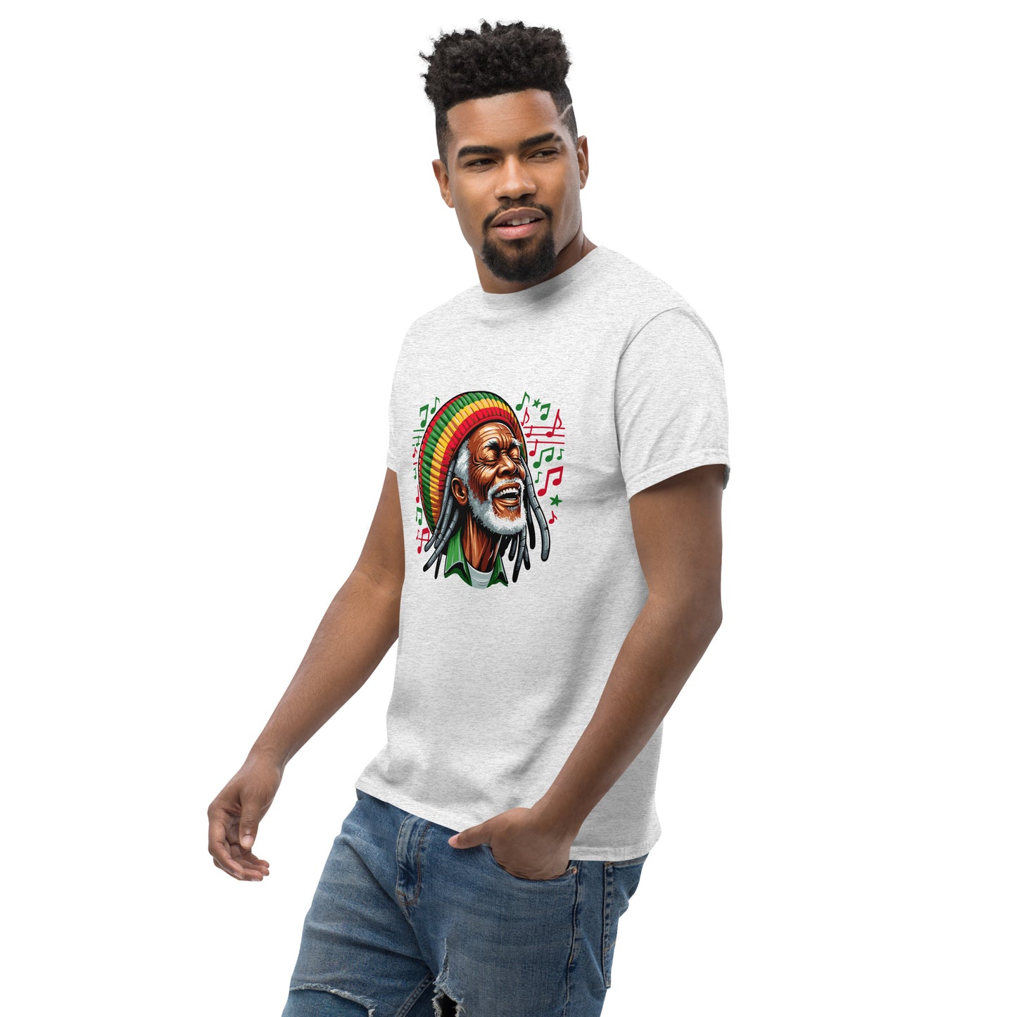 Old Rasta Man Laughing Unisex classic tee