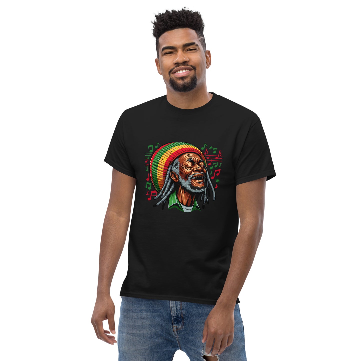 Old Rasta Man Laughing Unisex classic tee