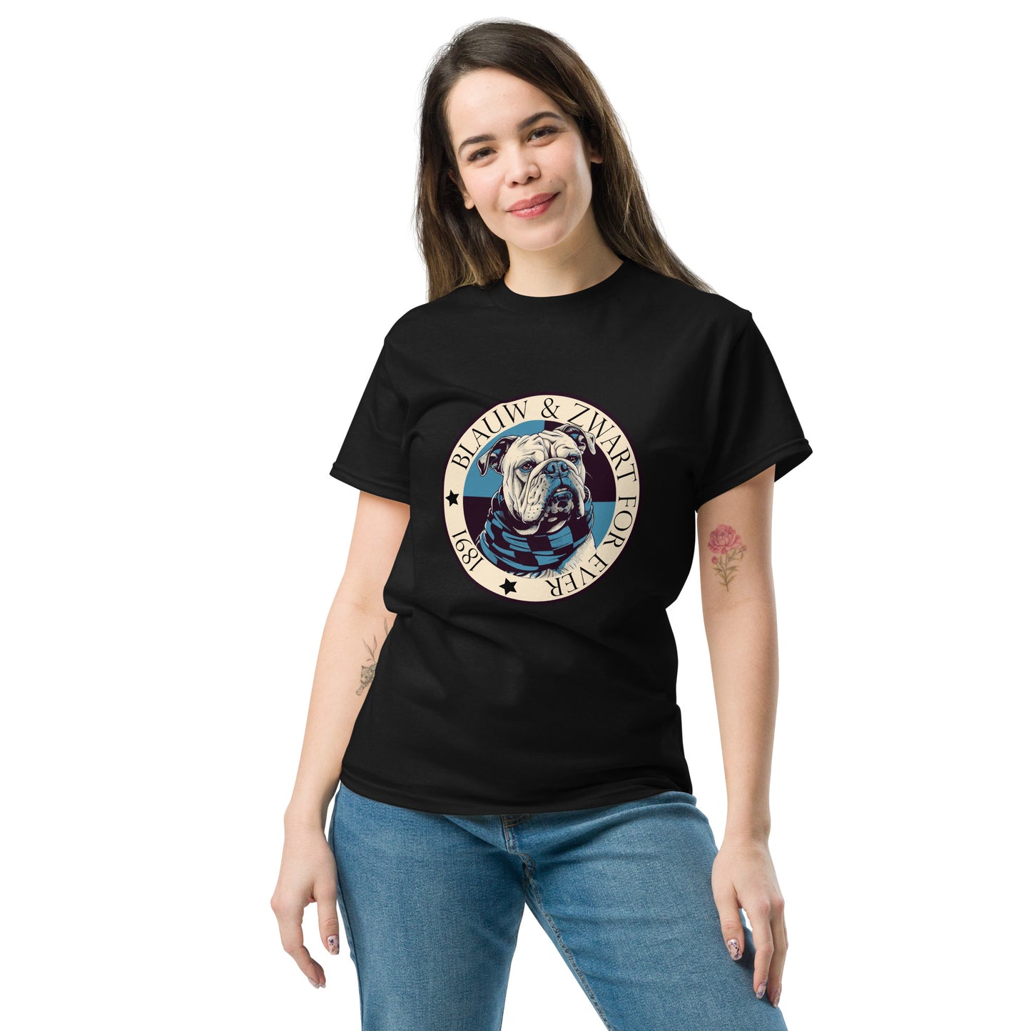 Blauw en zwart for ever Unisex classic tee