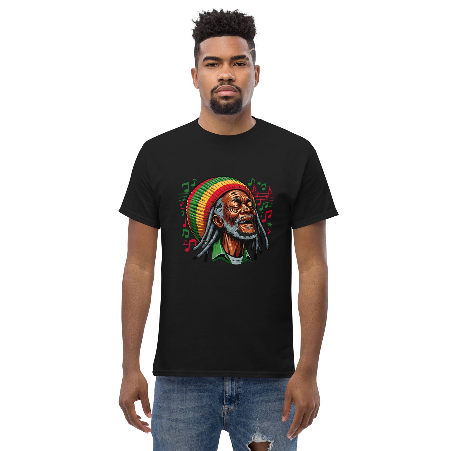 Old Rasta Man Laughing Unisex classic tee