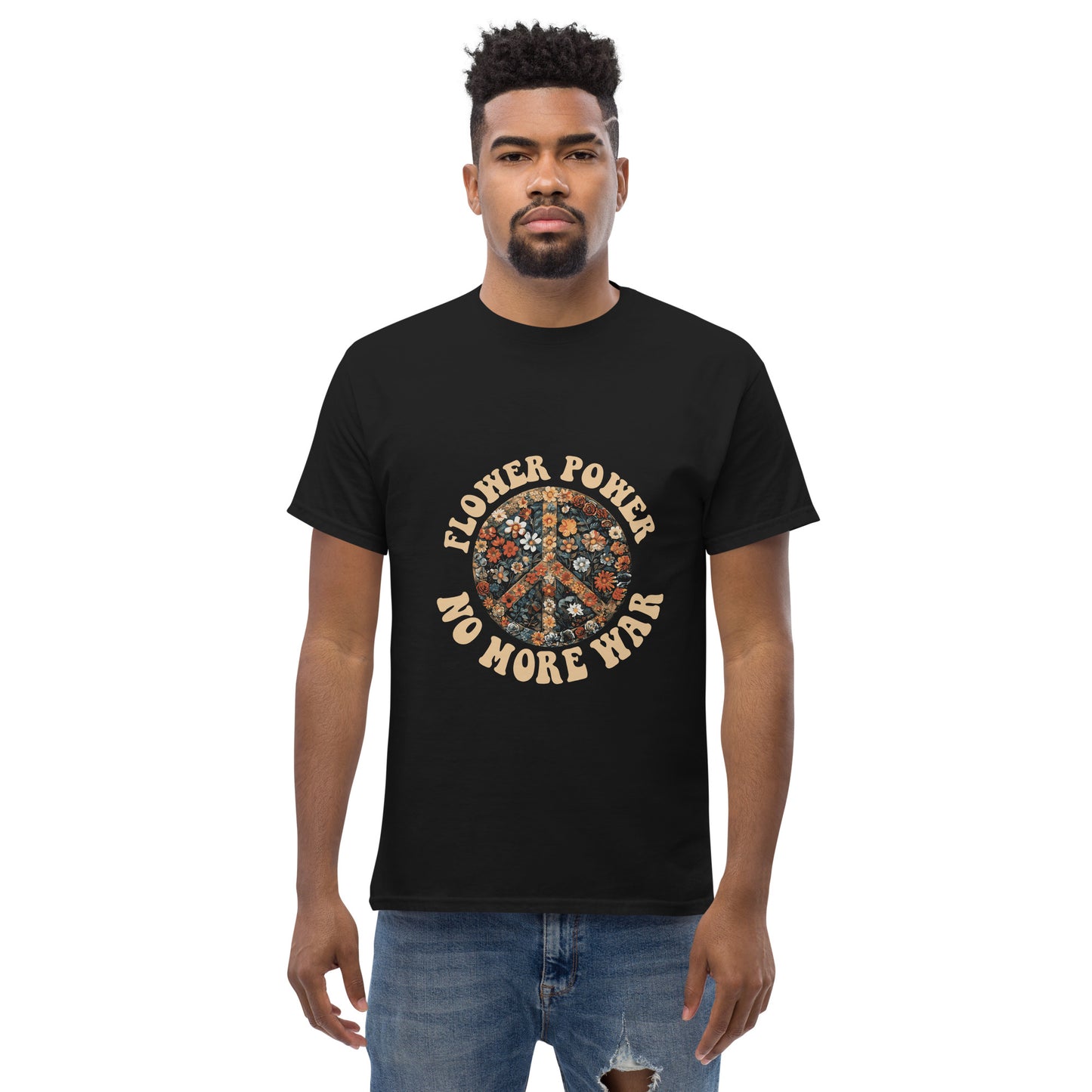 flower power no more war Unisex classic tee