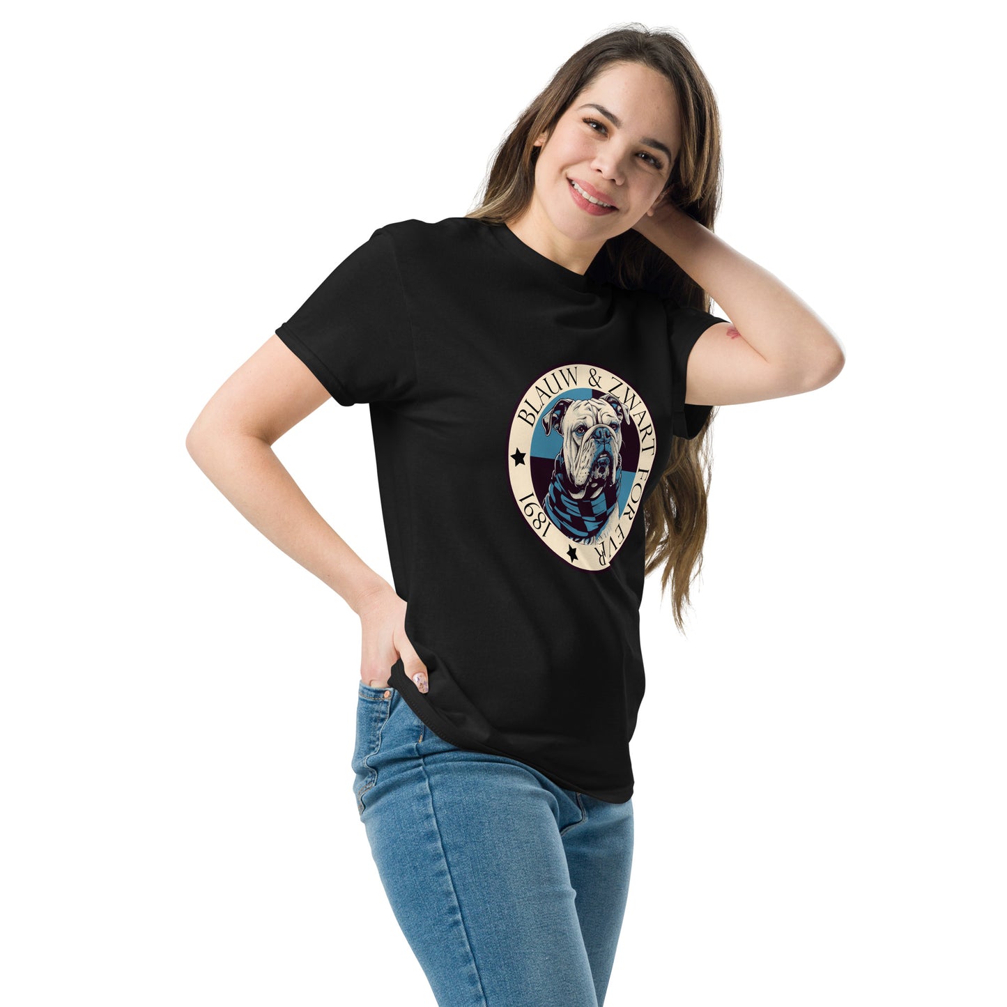 Blauw en zwart for ever Unisex classic tee