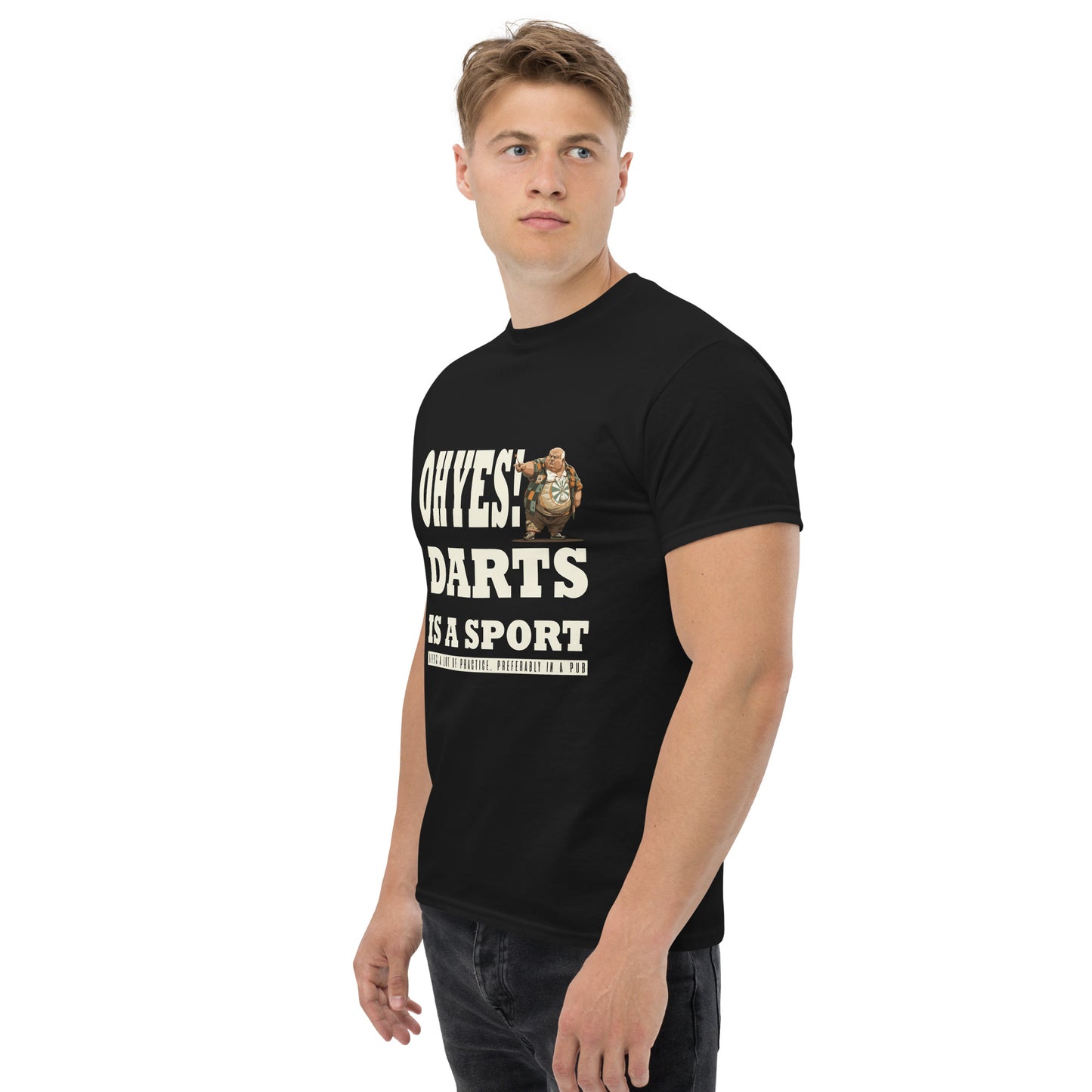 oh yes darts is a sport Unisex classic tee