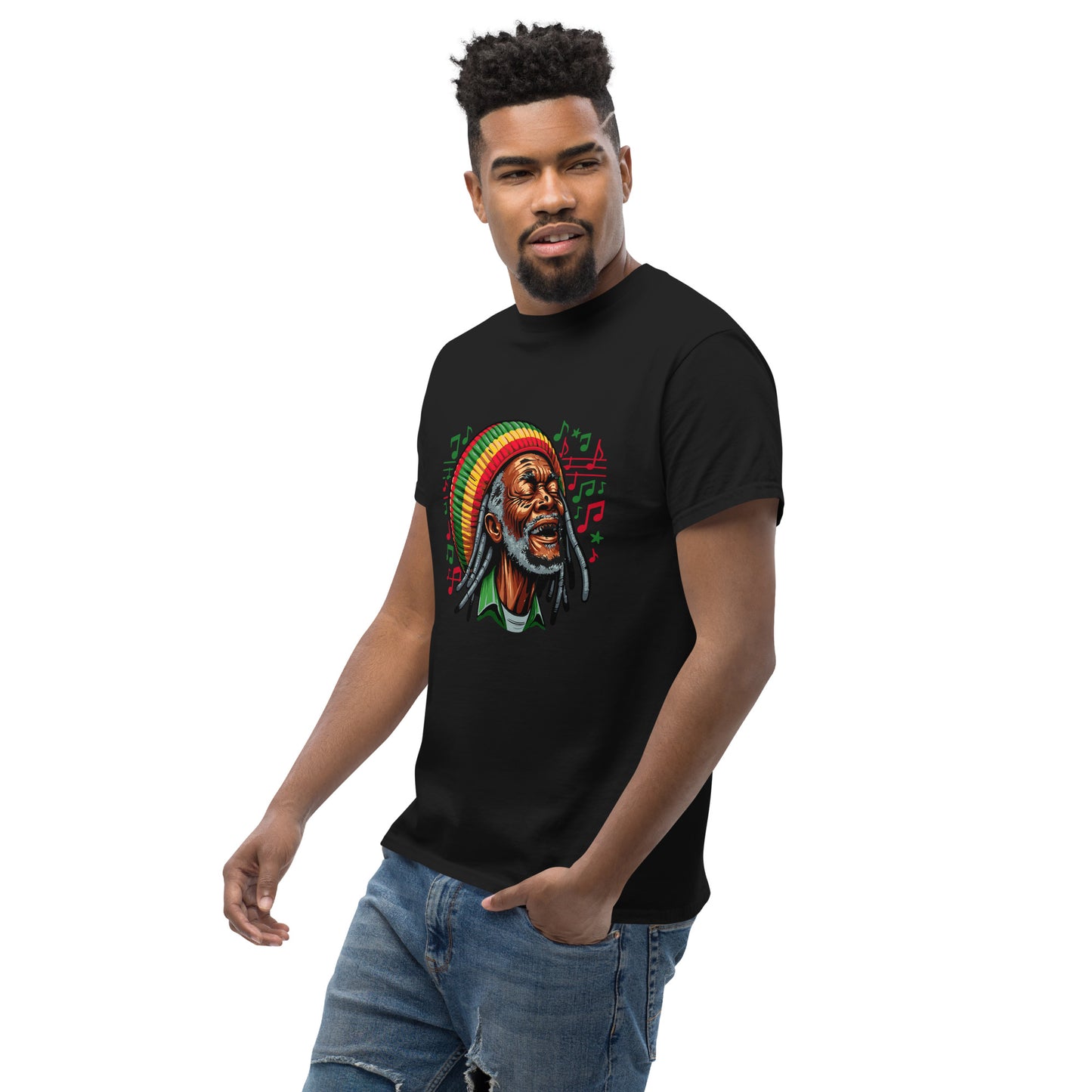 Old Rasta Man Laughing Unisex classic tee