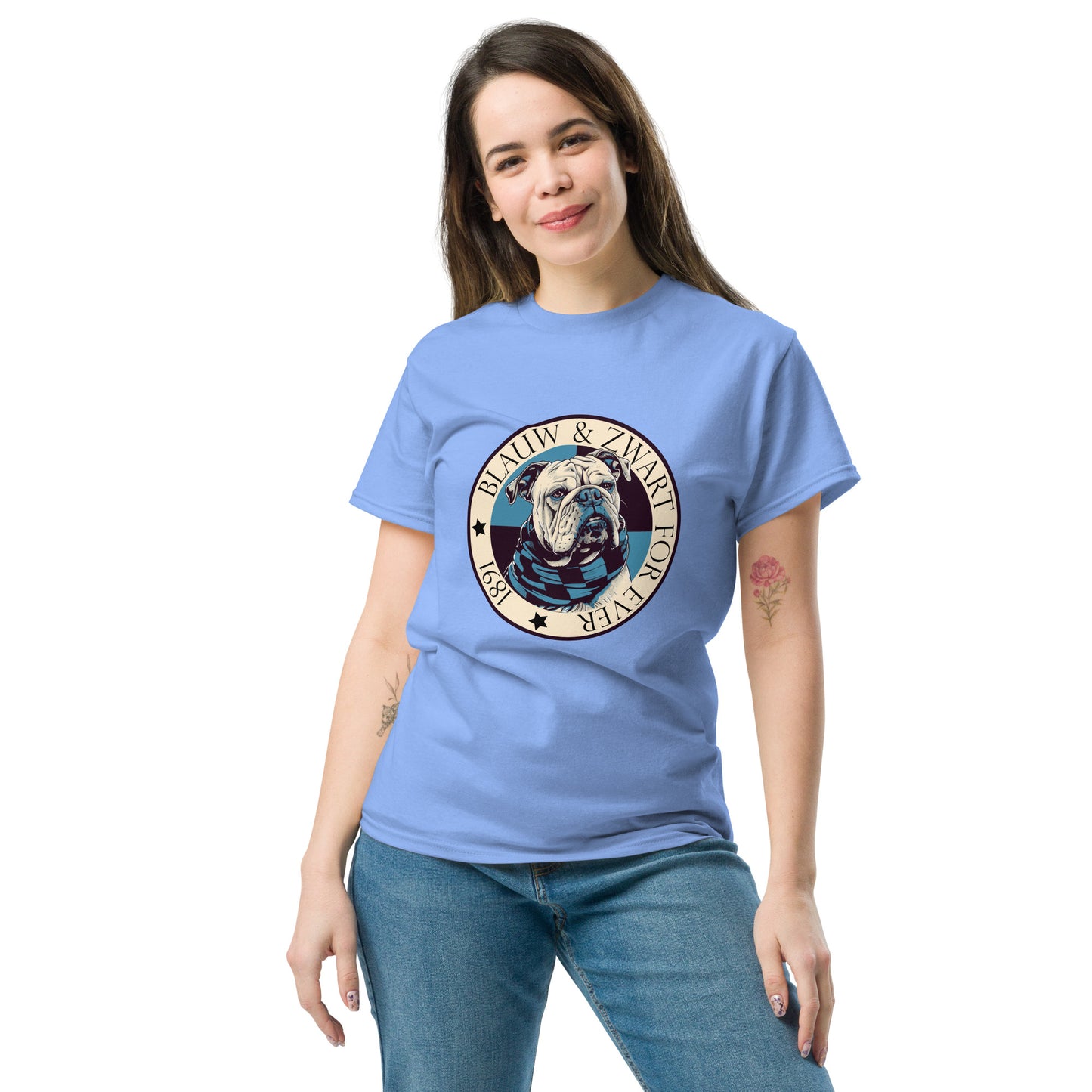 Blauw en zwart for ever Unisex classic tee