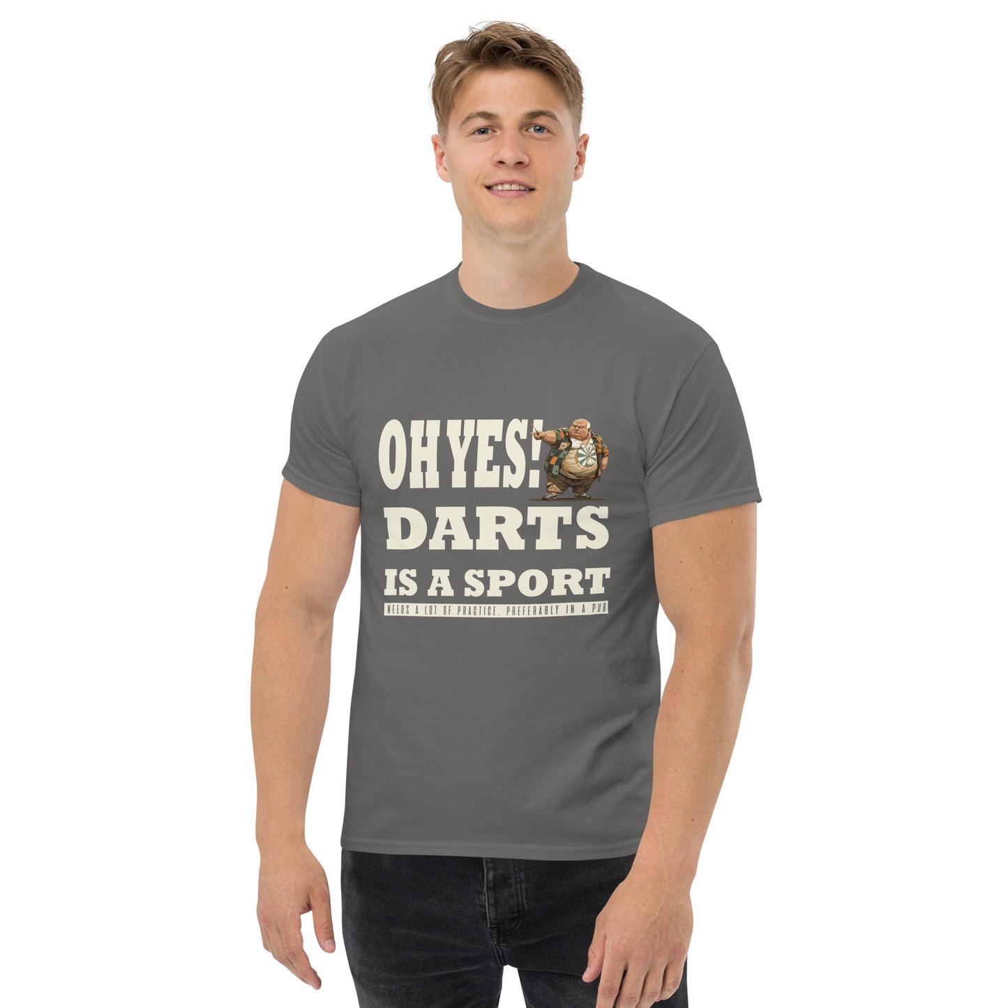 oh yes darts is a sport Unisex classic tee