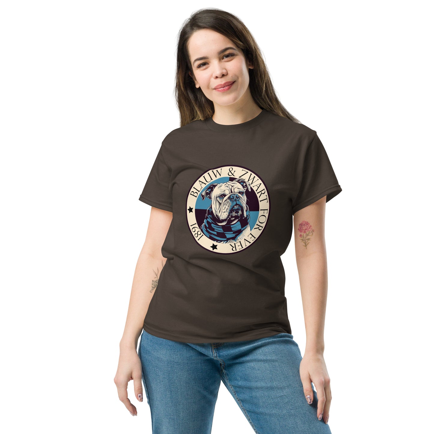 Blauw en zwart for ever Unisex classic tee