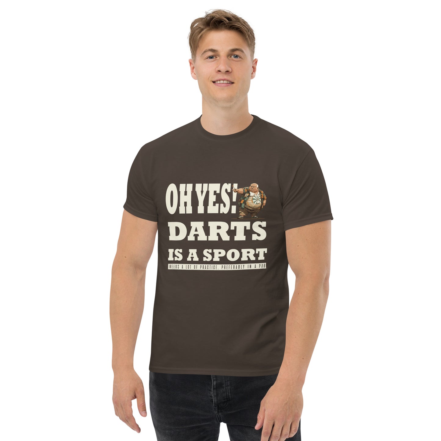 oh yes darts is a sport Unisex classic tee