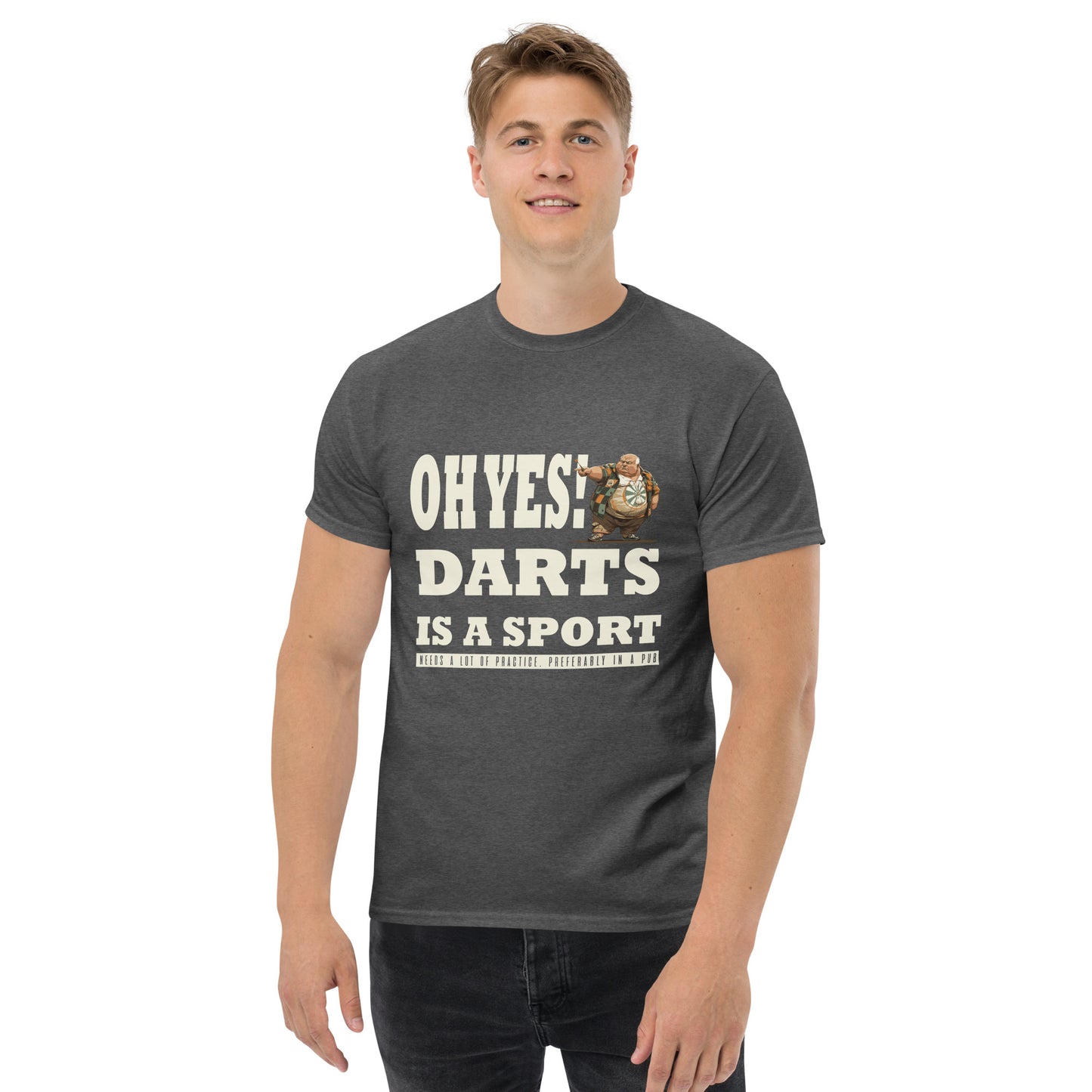 oh yes darts is a sport Unisex classic tee