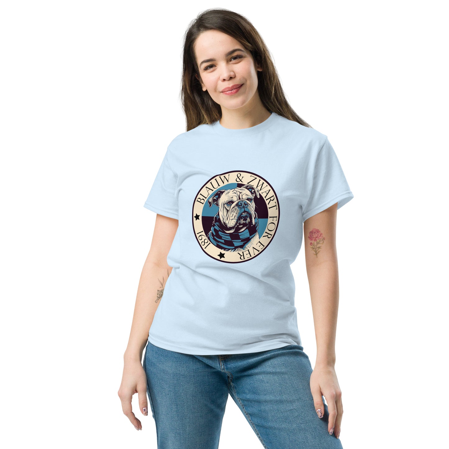 Blauw en zwart for ever Unisex classic tee