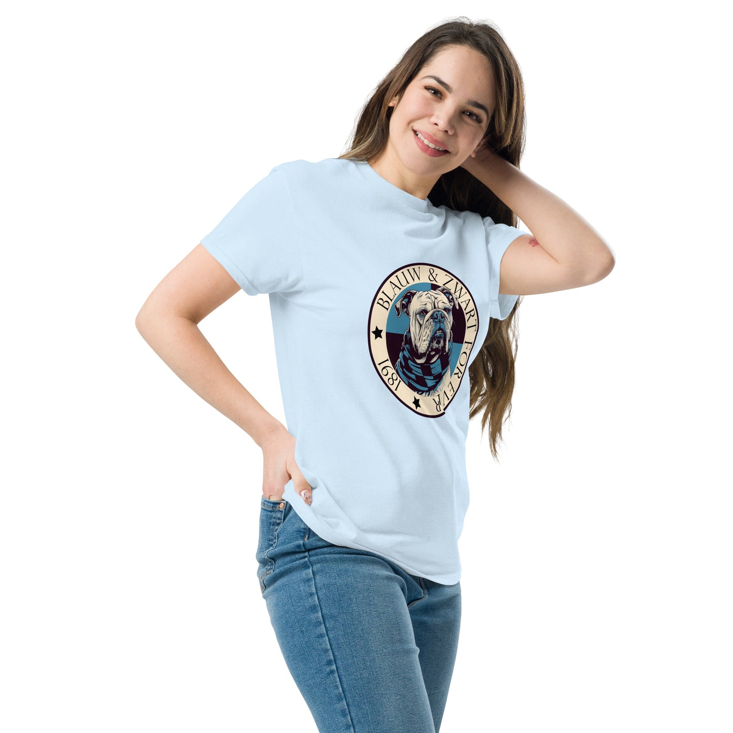 Blauw en zwart for ever Unisex classic tee