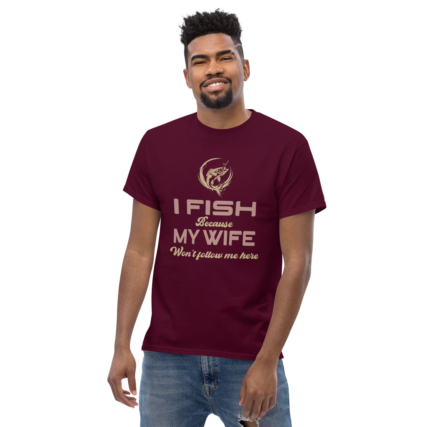 I go fishing Unisex classic tee