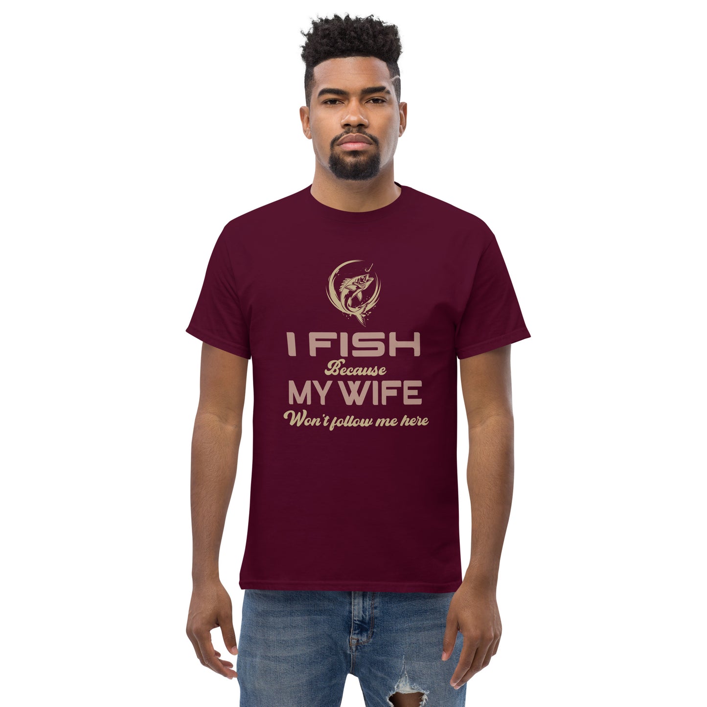 I go fishing Unisex classic tee