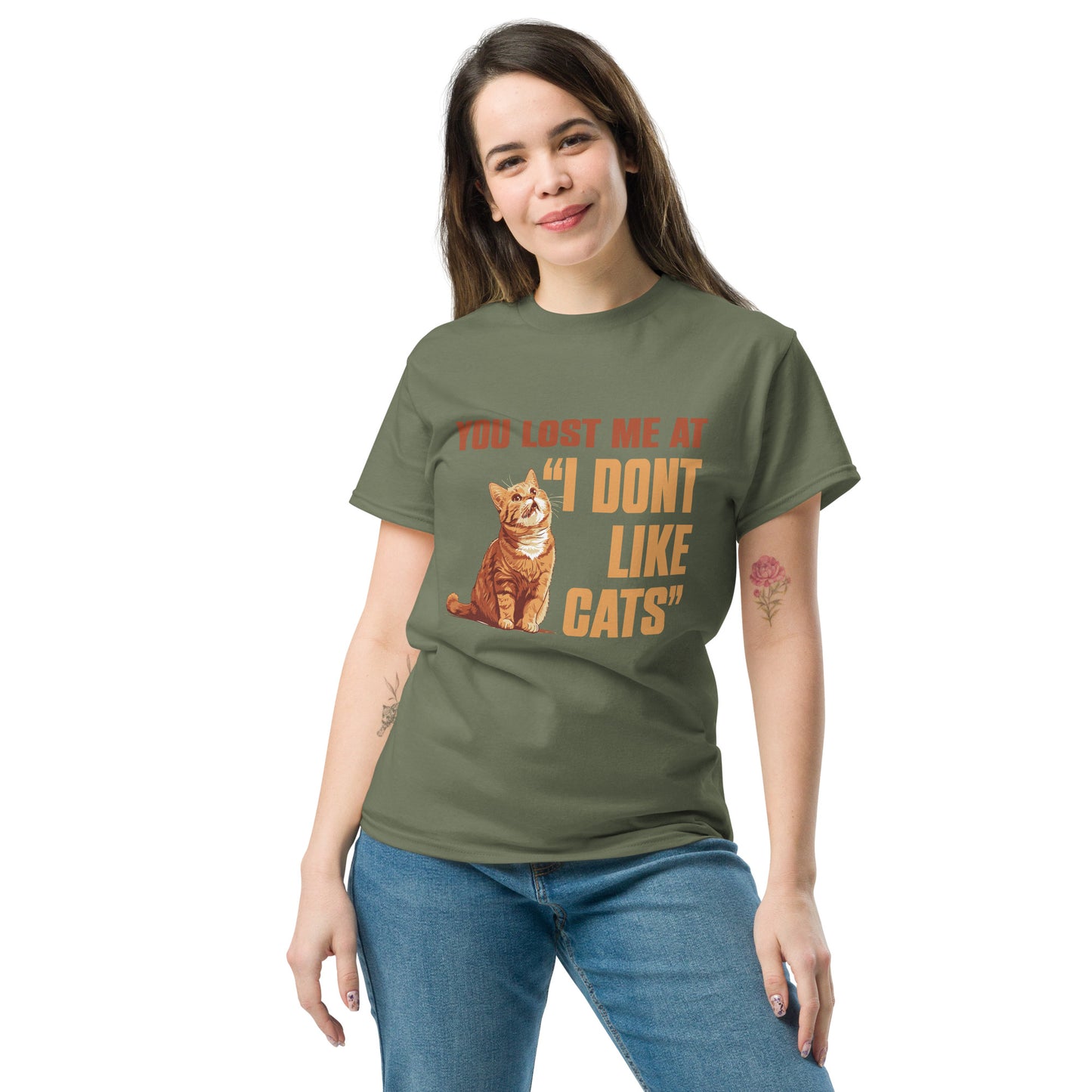 You lost me at i don't like cats Unisex classic tee