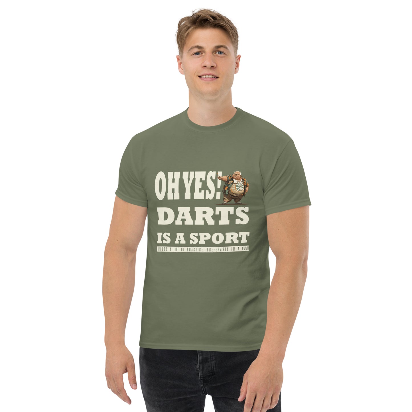 oh yes darts is a sport Unisex classic tee