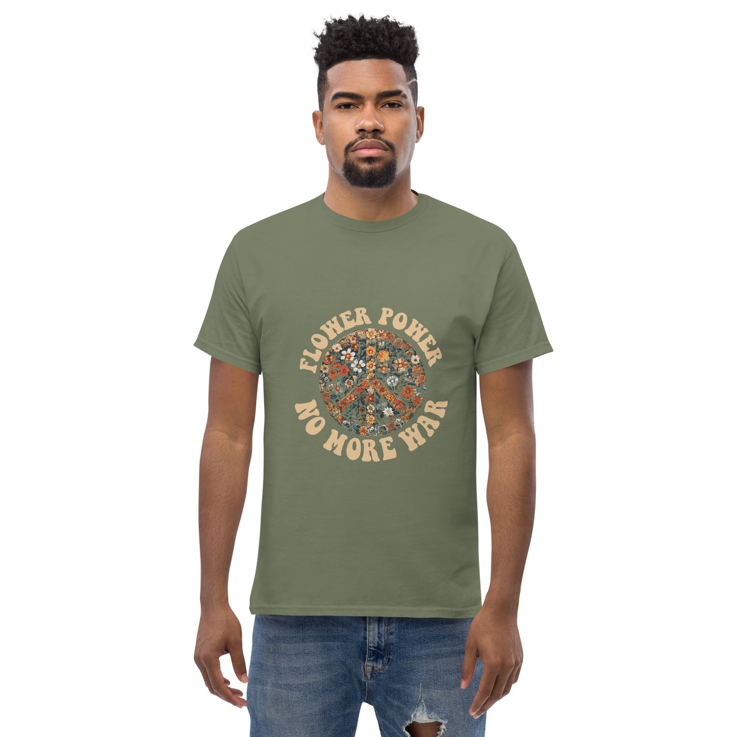 flower power no more war Unisex classic tee