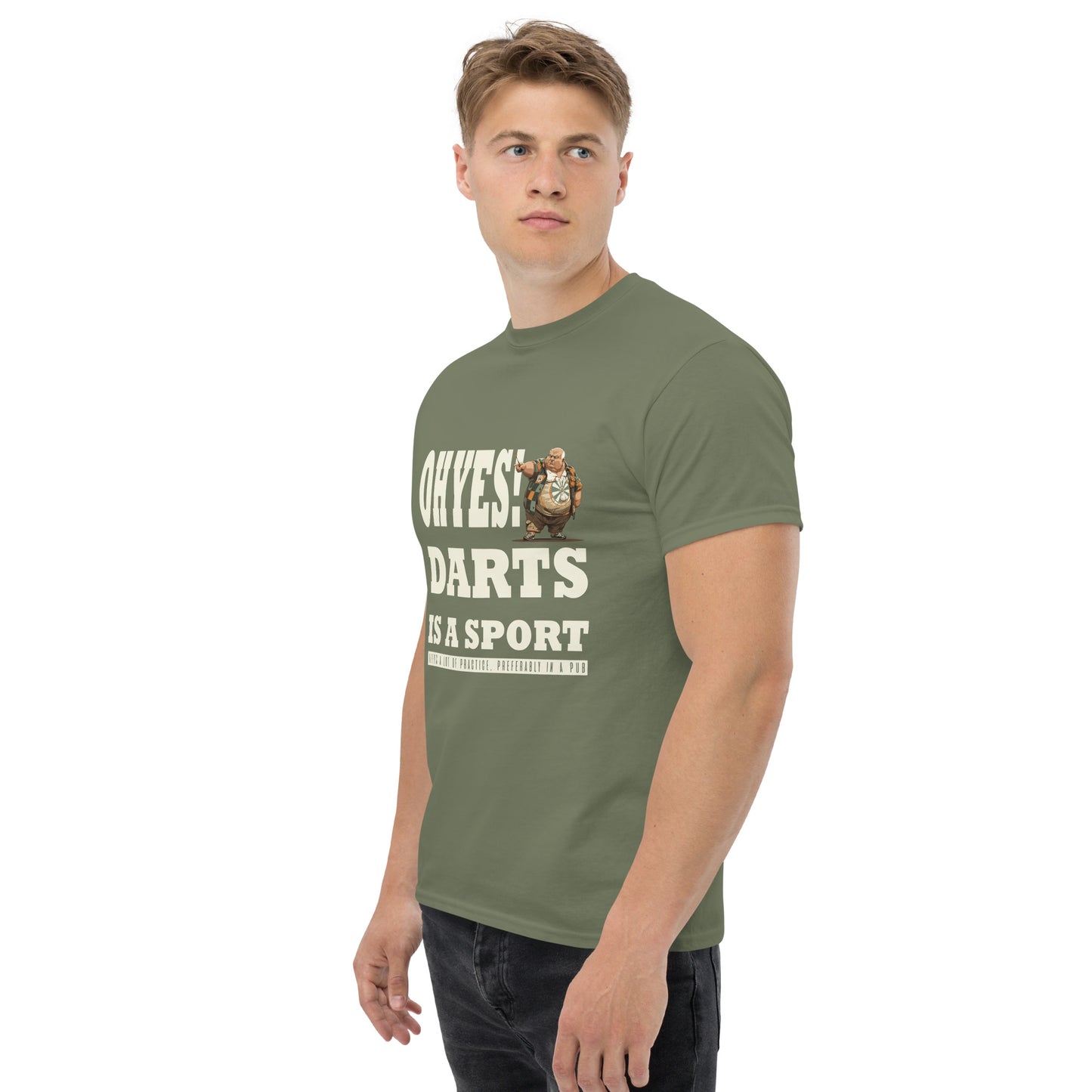 oh yes darts is a sport Unisex classic tee