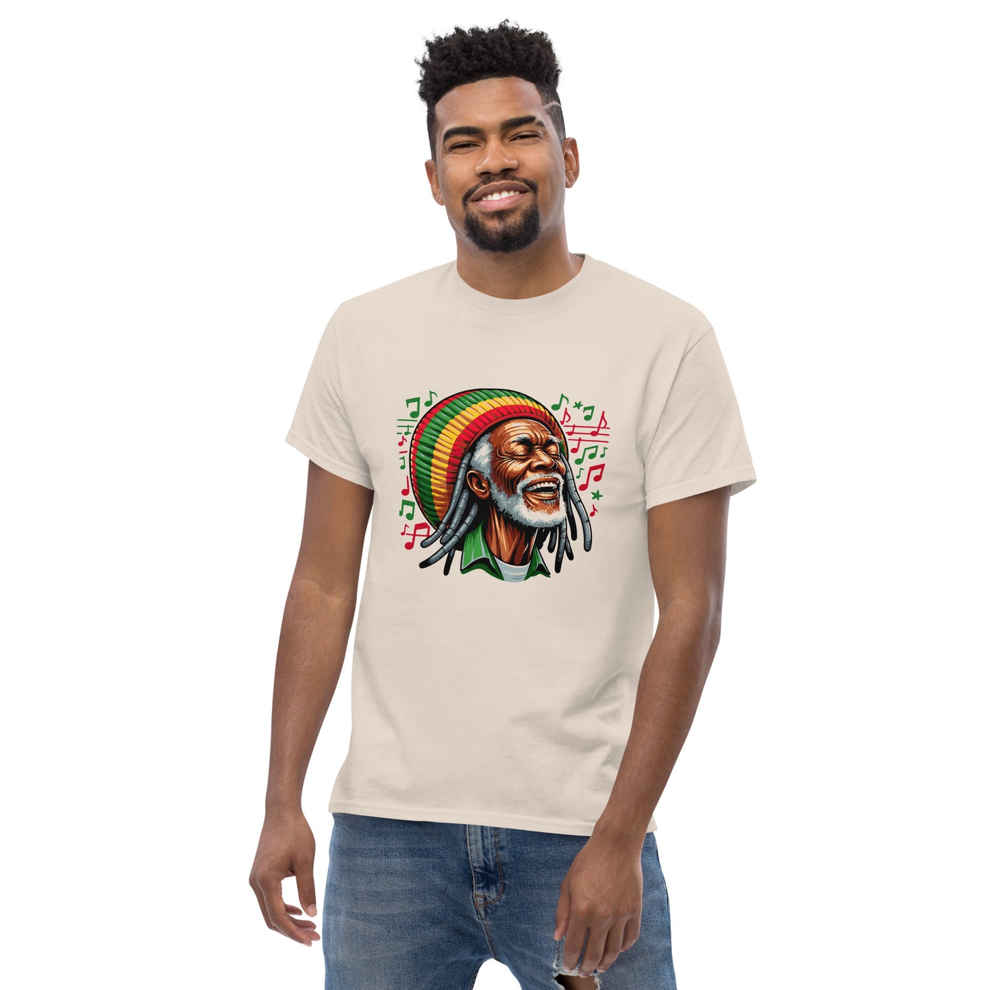 Old Rasta Man Laughing Unisex classic tee