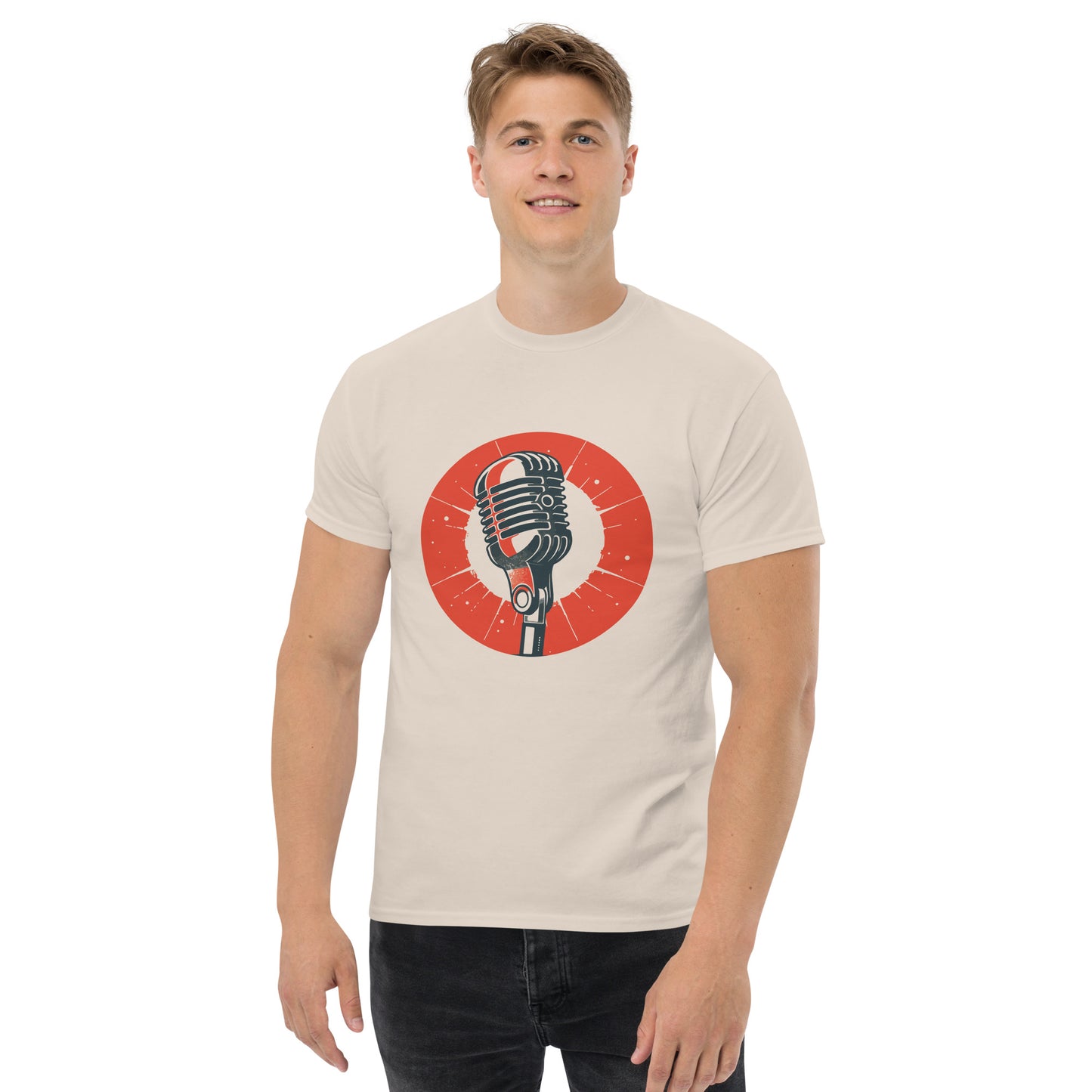 old school microphone Unisex classic tee