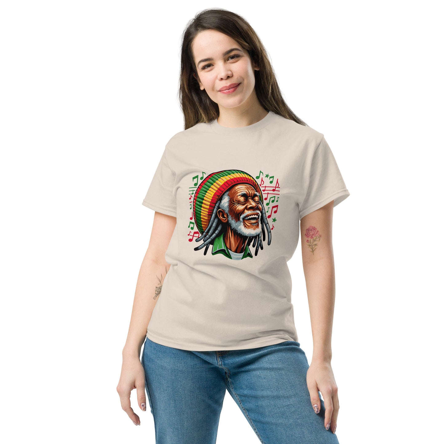 Old Rasta Man Laughing Unisex classic tee