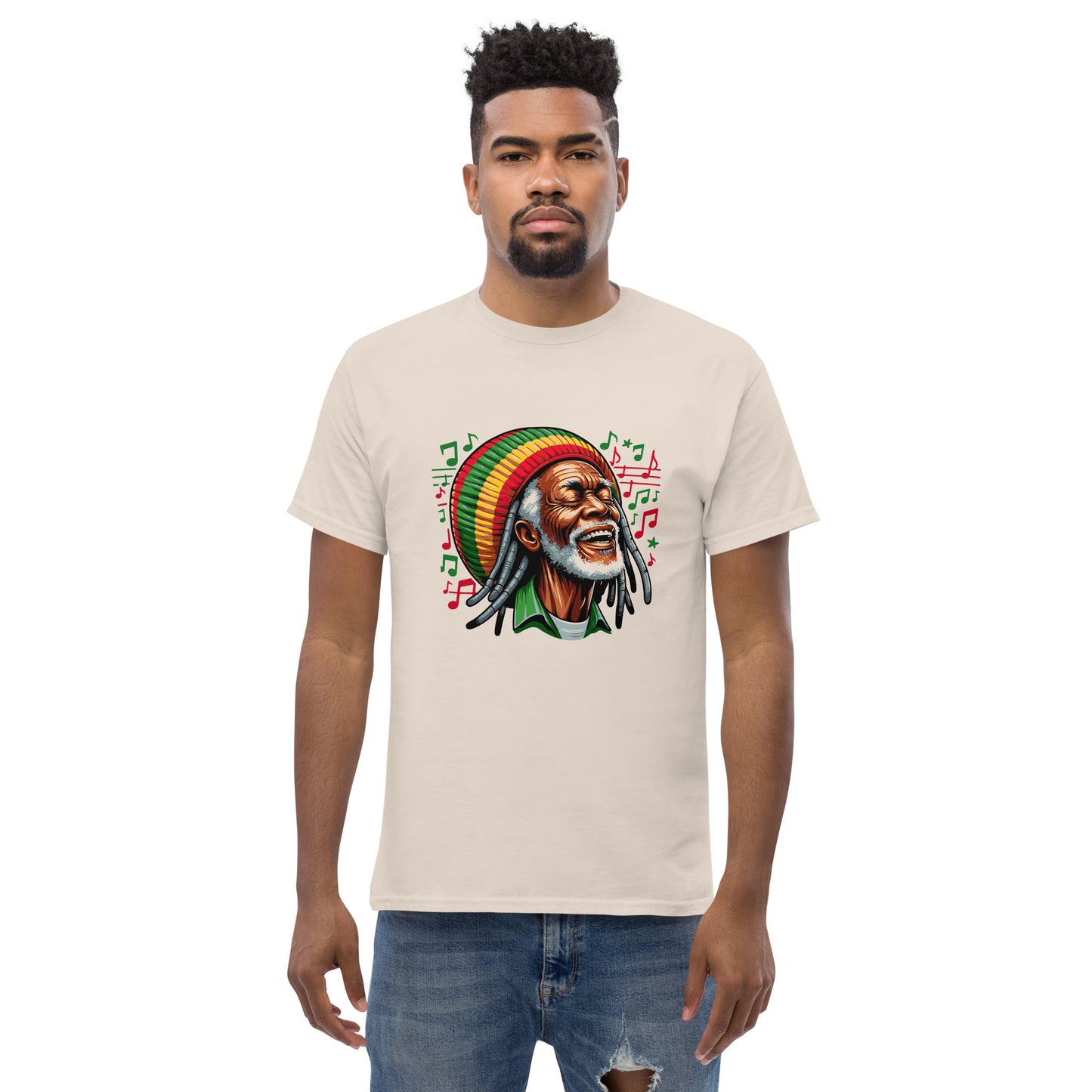 Old Rasta Man Laughing Unisex classic tee