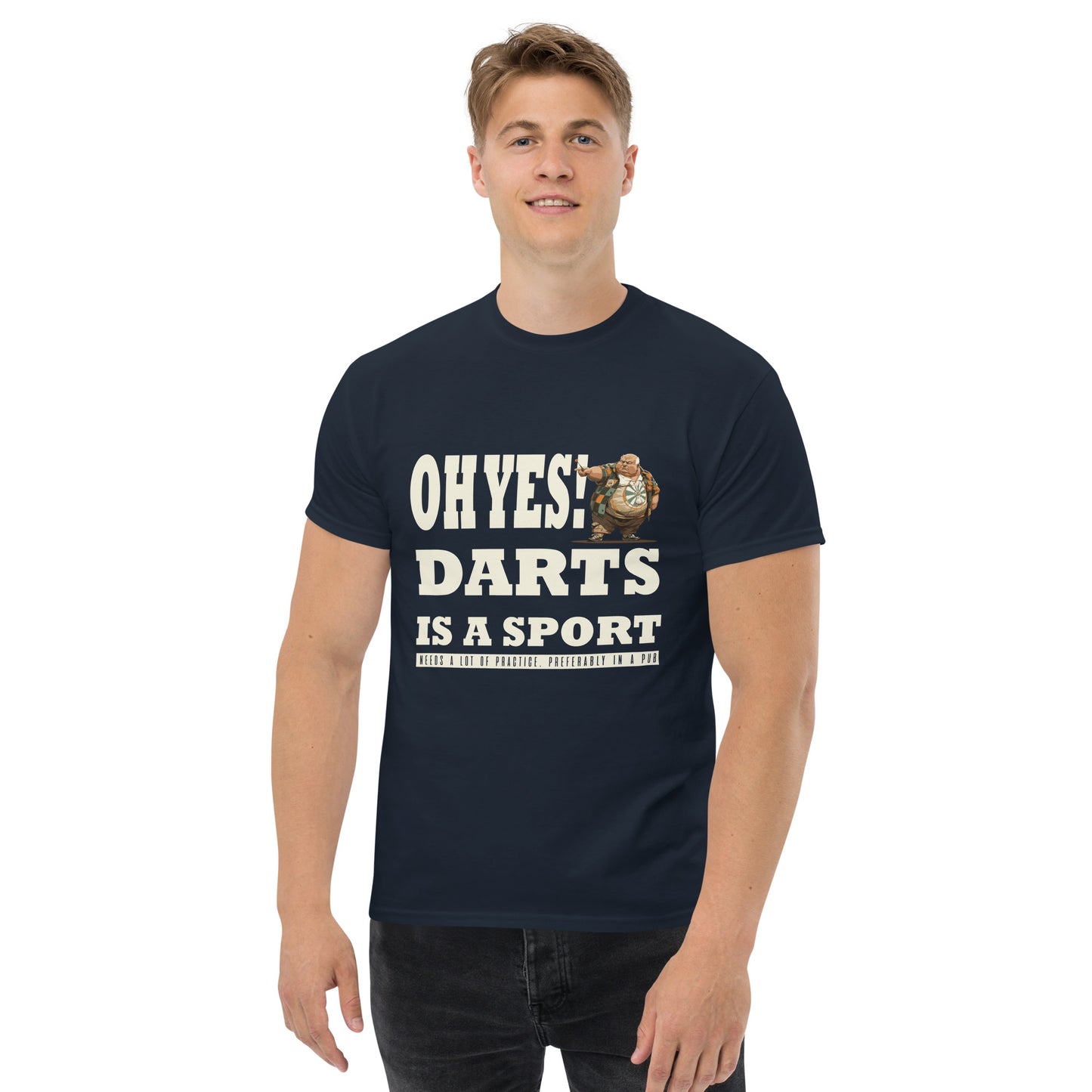 oh yes darts is a sport Unisex classic tee