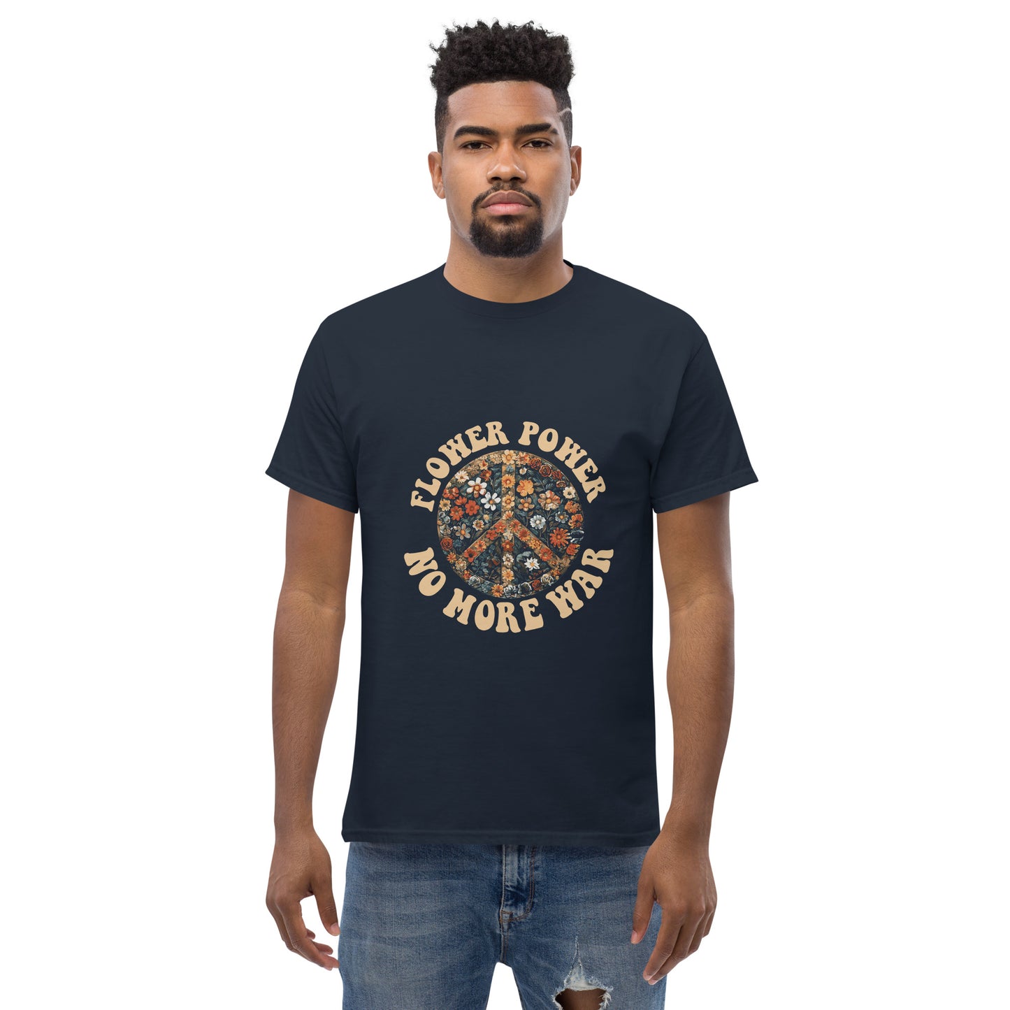 flower power no more war Unisex classic tee